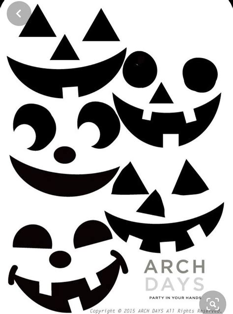 Scary Jacko Lantern Faces Printable