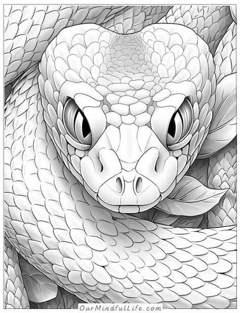 Scary Snake Coloring Pages