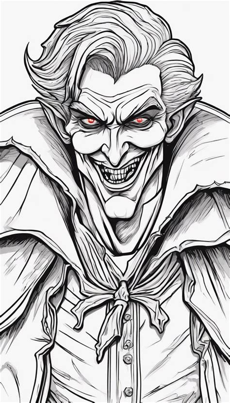 Scary Vampire Coloring Pages