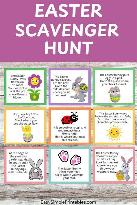 Scavenger Hunt For Easter Baskets