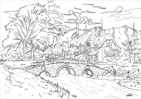 Scenic Coloring Pages