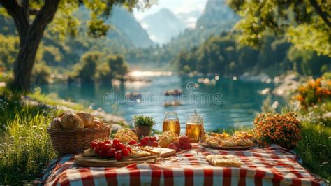 Scenic picnic setting