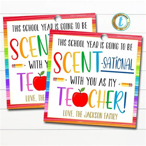 Scent Sational Teacher Printable