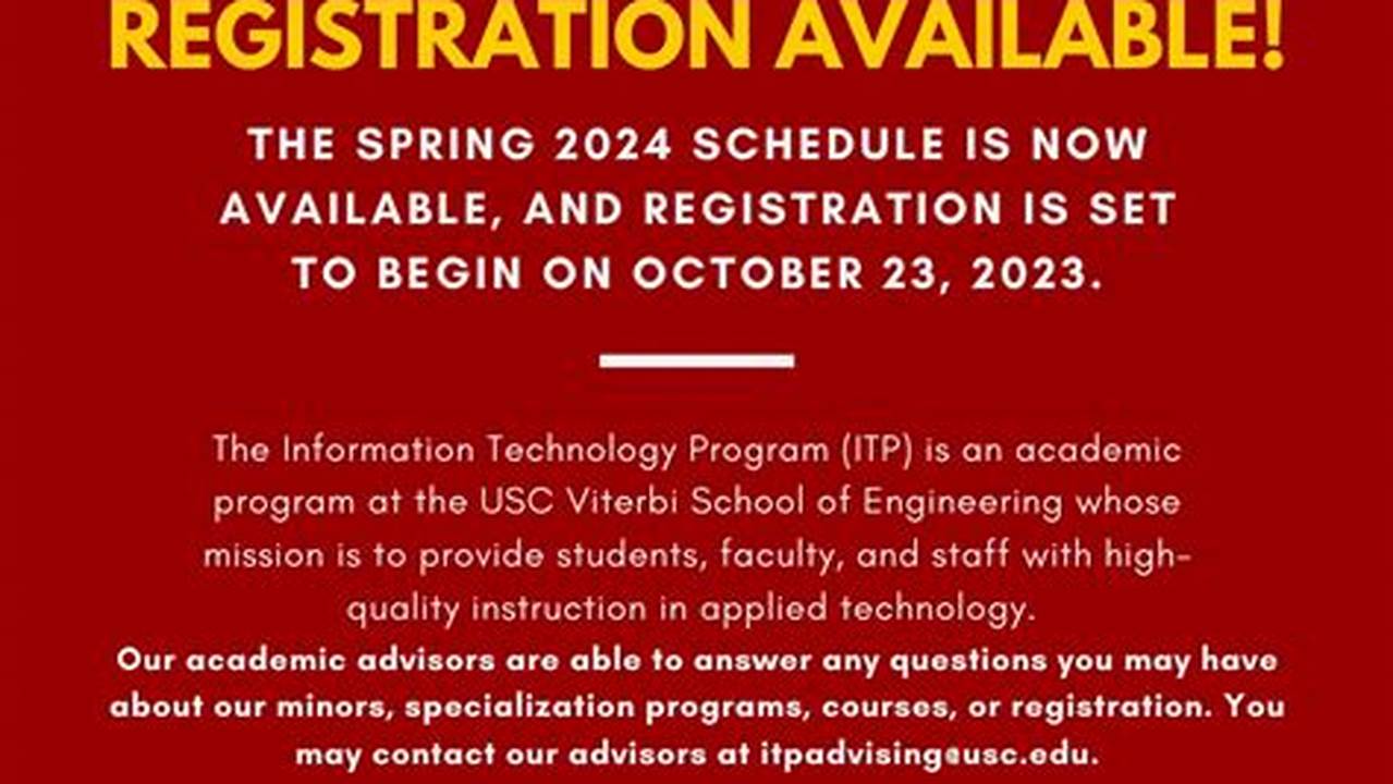 Schedule Of Classes Usc Spring 2025