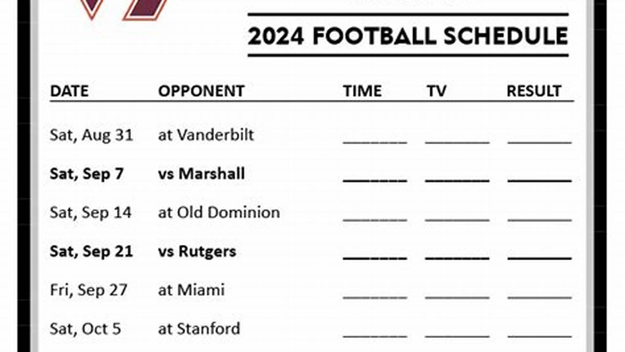 Schedule Request Va Tech 2024