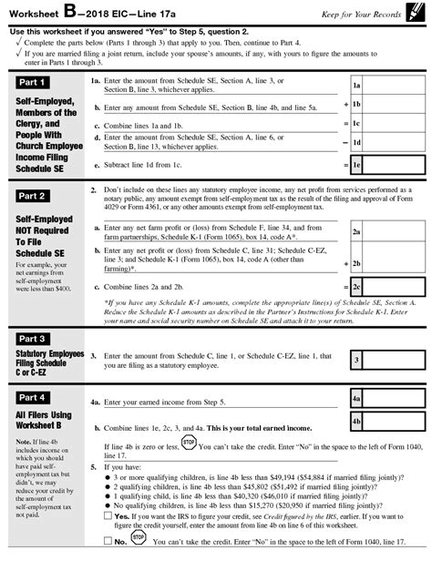 Schedule 8812 Line 5 Worksheet