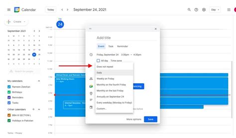 Schedule Google Meet conferences