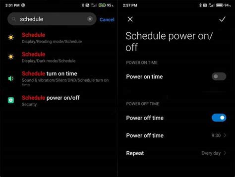 Scheduled Power Off For Phone