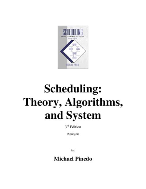 Scheduling: Theory Algorithms And Systems