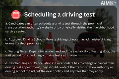 Scheduling and Acing the Road Test