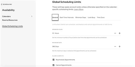 Scheduling and Size Limitations