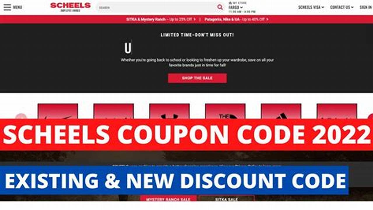 Scheels Coupon Code August 2025