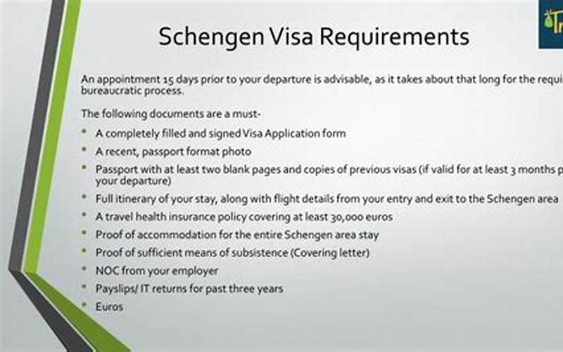 Schengen Visa Requirements