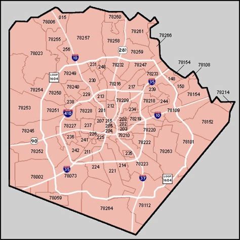 Schertz Tx Zip Code Map