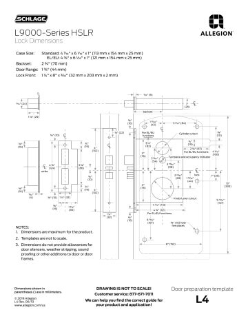 Schlage L9000 Template