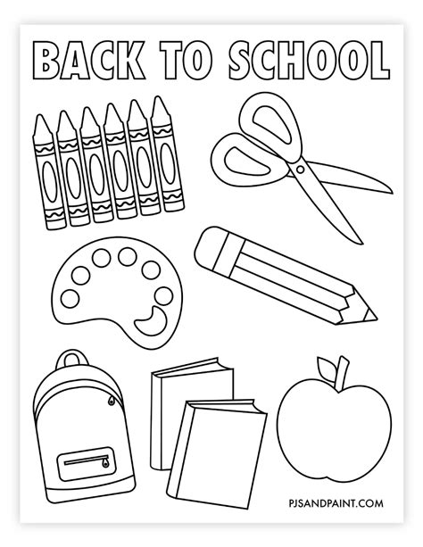 School Coloring Pages Printable