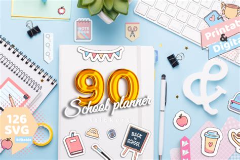 Download School Planner Digital Stickers Cameo