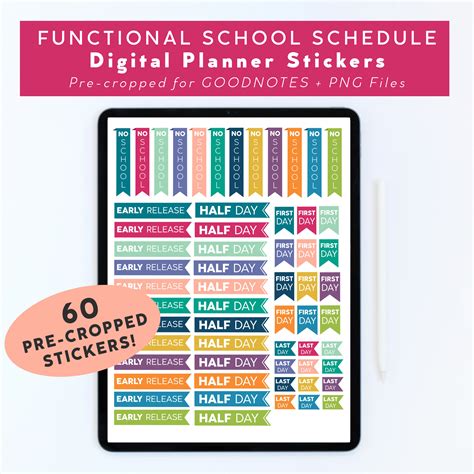 Download School Planner Digital Stickers Printable
