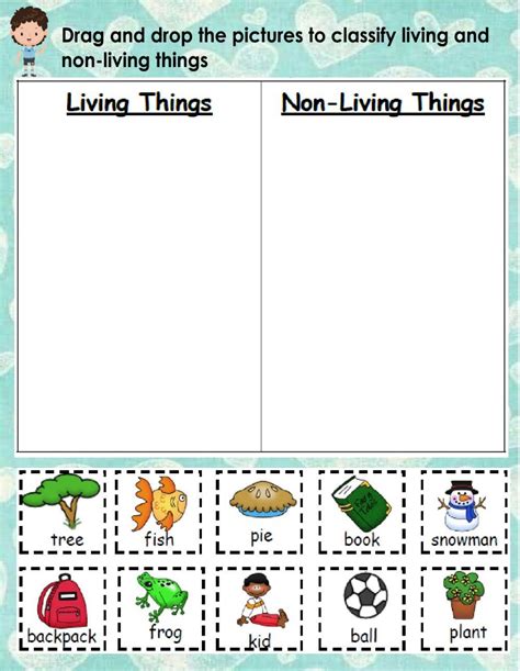 Living And Nonliving Things Worksheets For Grade 3