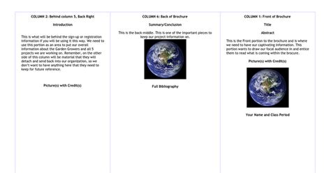 Science Brochure Template Google Docs