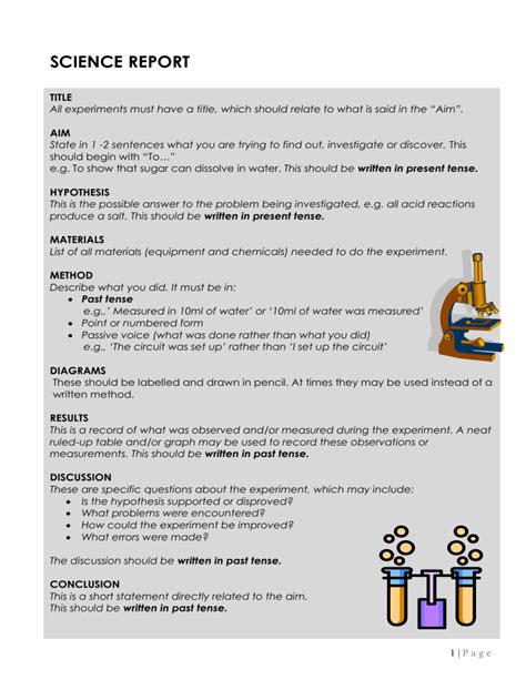 Science Experiment Template Inside Science Report Template Ks2 - Best