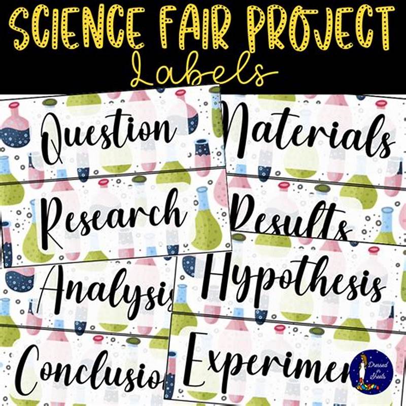 Science Fair Project Labels Printable