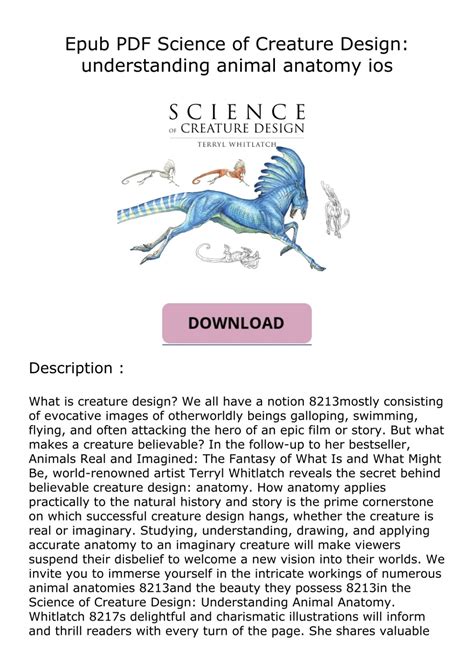Unlock the Secrets of Creature Design with Science of Creature Design: Understanding Animal Anatomy PDF
