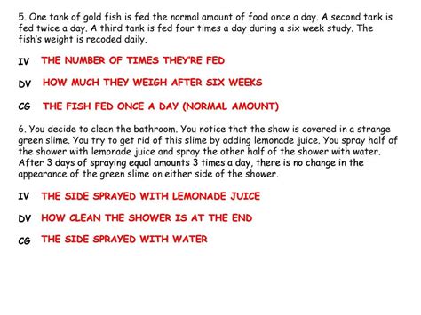 Scientific Method Review Identifying Variables Worksheet Answer Key