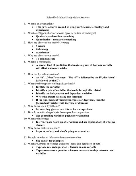 Scientific Method Worksheet Answer Key — db-excel.com