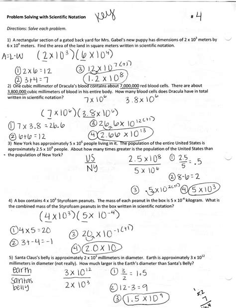 Scientific Notation Word Problems Worksheet Pdf — db-excel.com