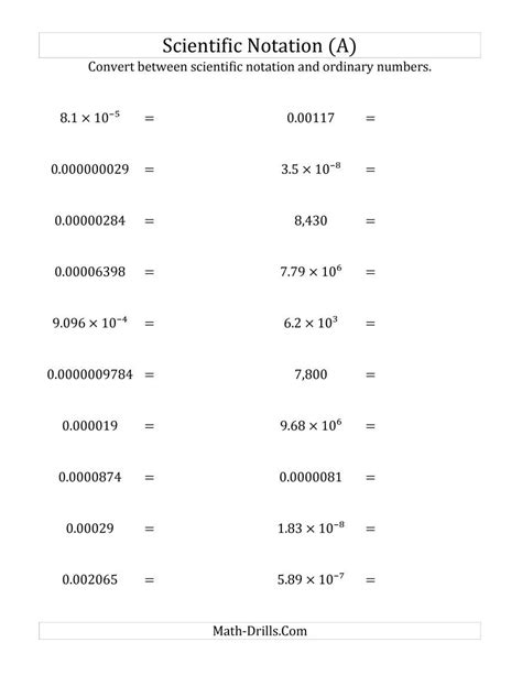 Scientific Notation Worksheet — db-excel.com