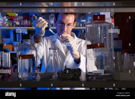 Scientist conducting experiments in a laboratory