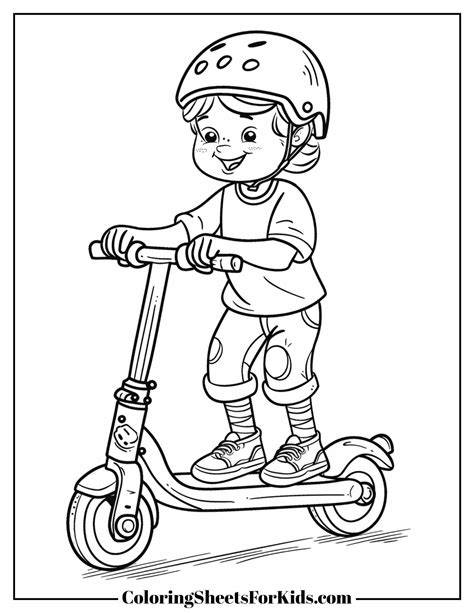 Scooter Coloring Pages
