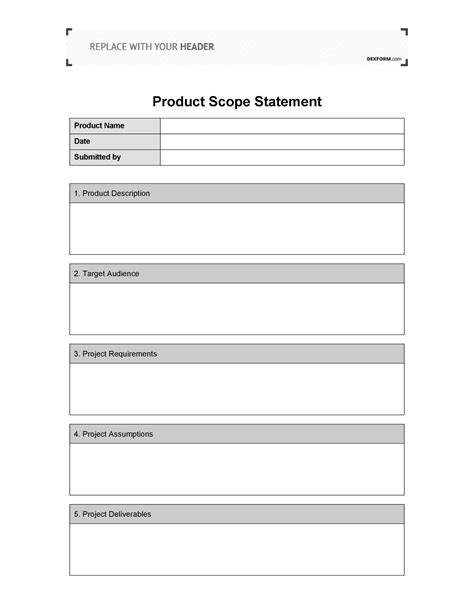 Scope Document Templates
