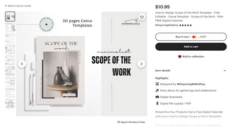 Scope Of Work Interior Design Template