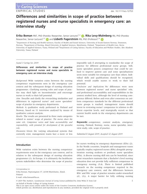 Scope of Practice Differences