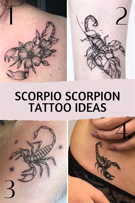 Scorpio Zodiac Sign Tattoos For Females