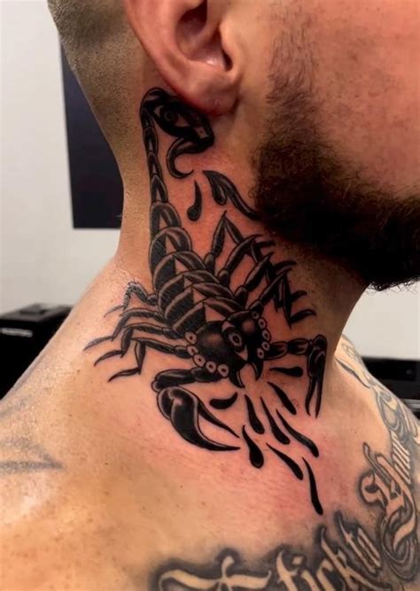 Scorpion Neck Tattoo