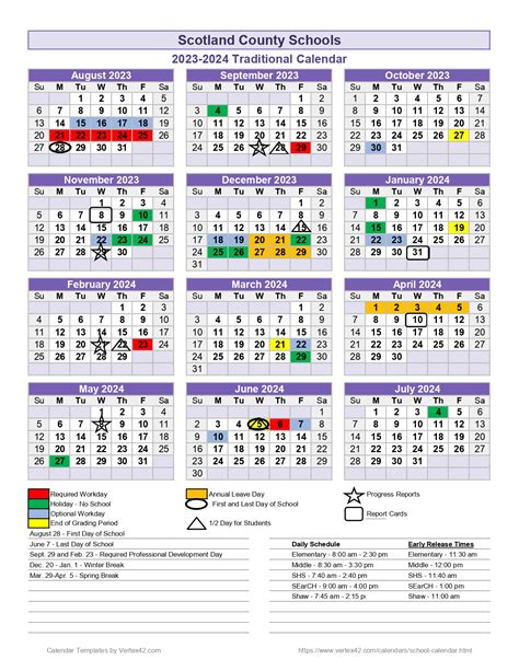 Scotland County Schools Calendar