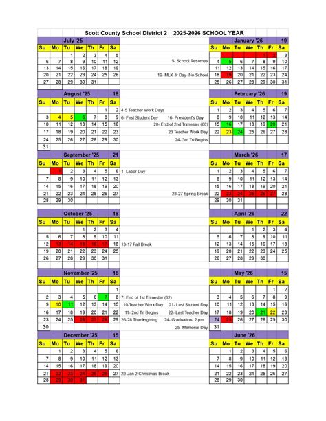 Scott County Schools Calendar