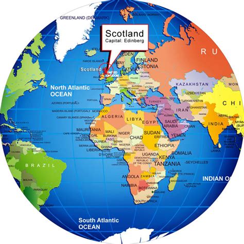 Scottland On World Map