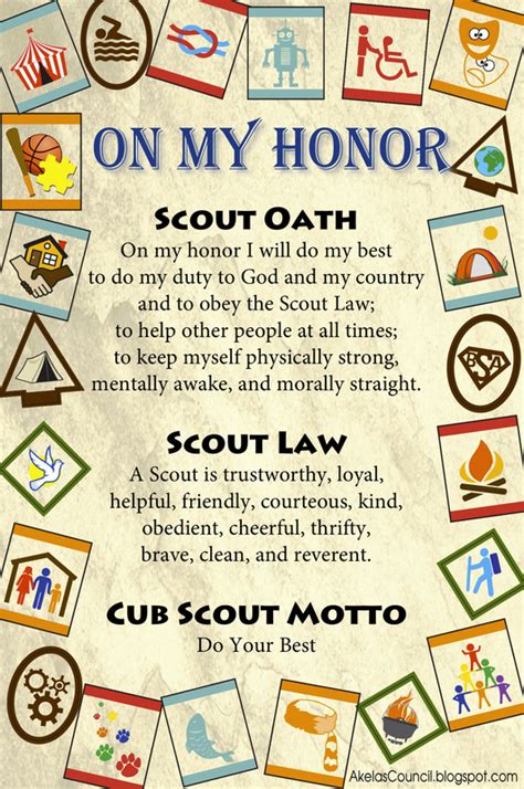 Scout Oath And Law Printable Free