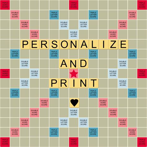 Scrabble Tile Name Layout Generator Free Printable