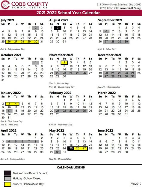 District Calendar North Vancouver School District