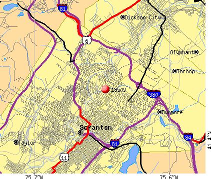 Scranton Zip Code Map