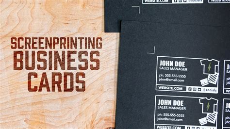 Screen Printing Business Cards