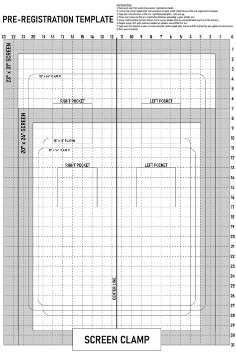 Screen Printing Pre Registration Template