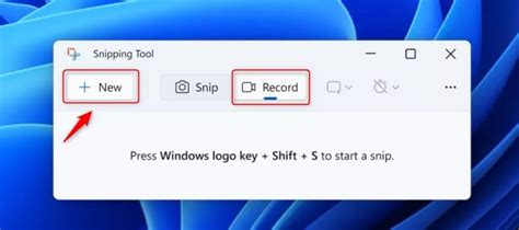 Screen record with Snipping Tool app
