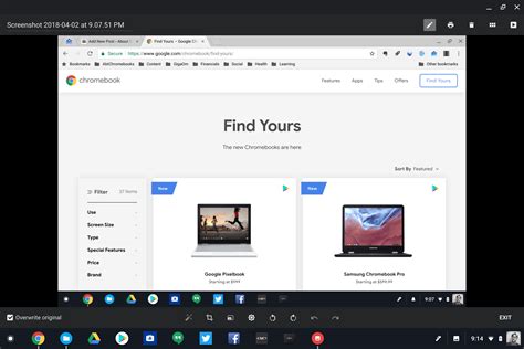Screenshot on Chromebook with Screen Capture
