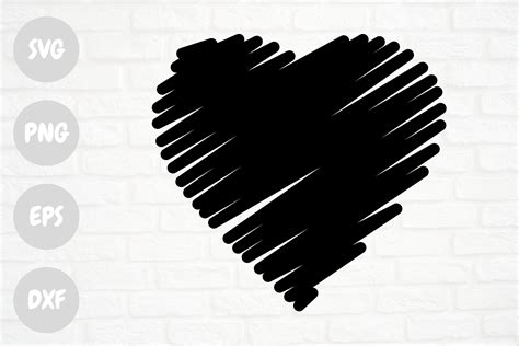 Embrace Love with a Touch of Charm: Get Your Hands on the Delightful Scribbled Heart SVG!